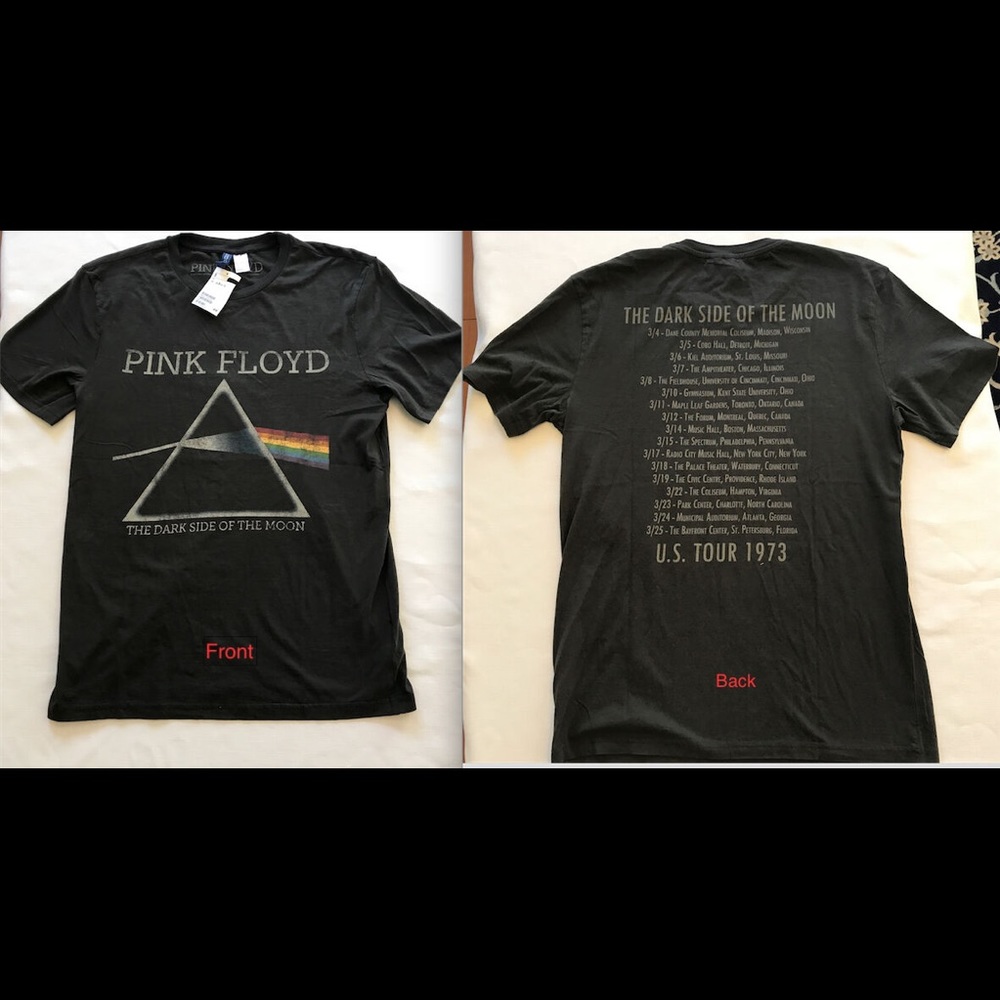 NEW H&M Double-Sided PINK FLOYD T-Shirts S,M, L,XL - Picture 2 of 8
